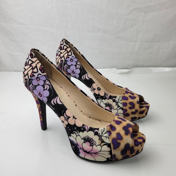 Nine West Floral Pumps 6 - Picture 1 of 4